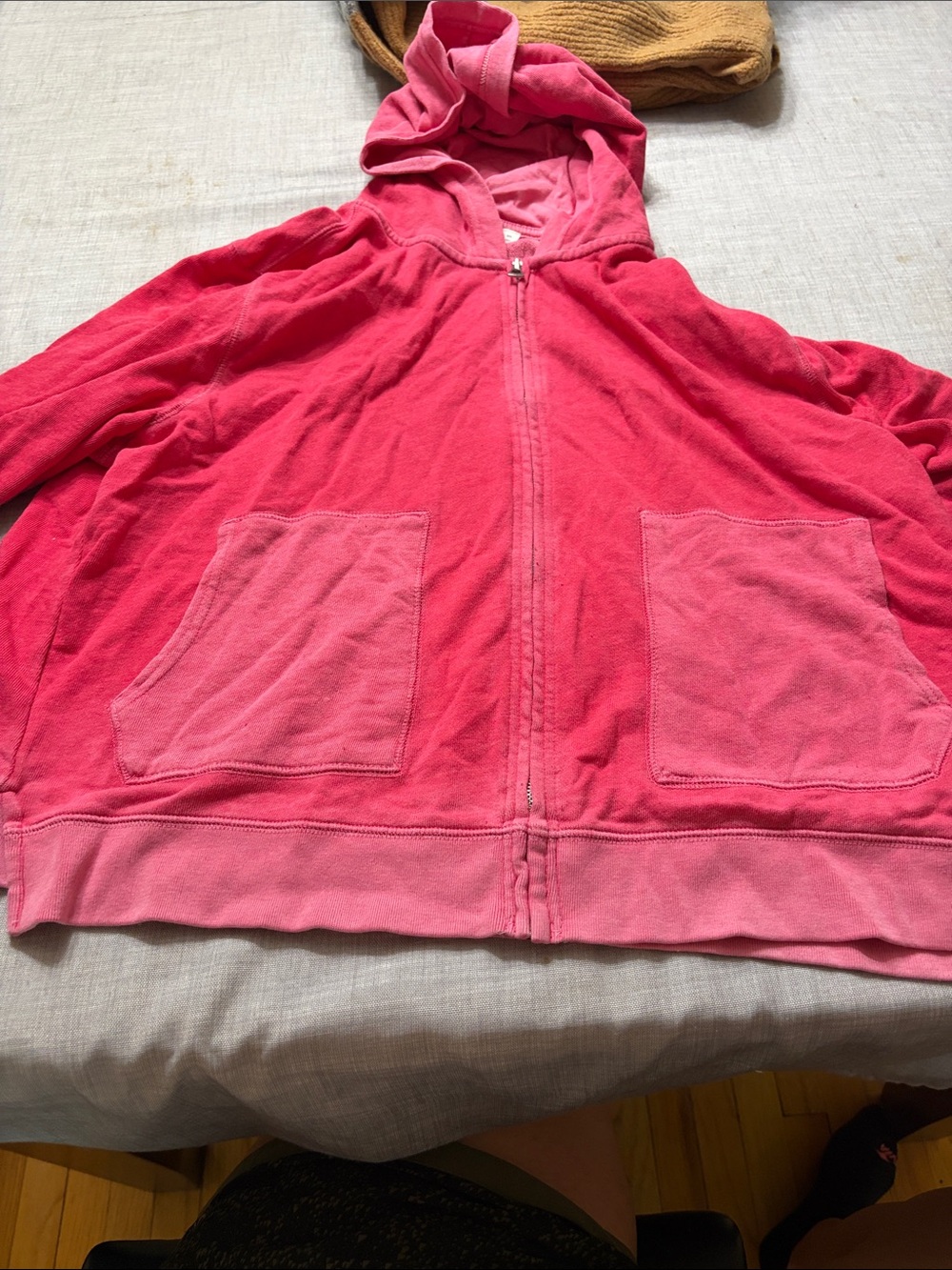 GAP Pink Ombre Zip-Up Hoodie
